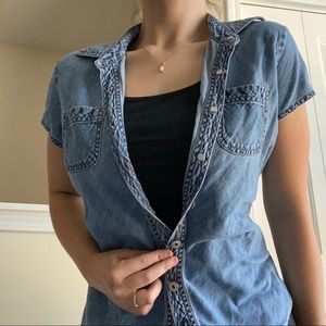 VINTAGE 90s Express Denim Top